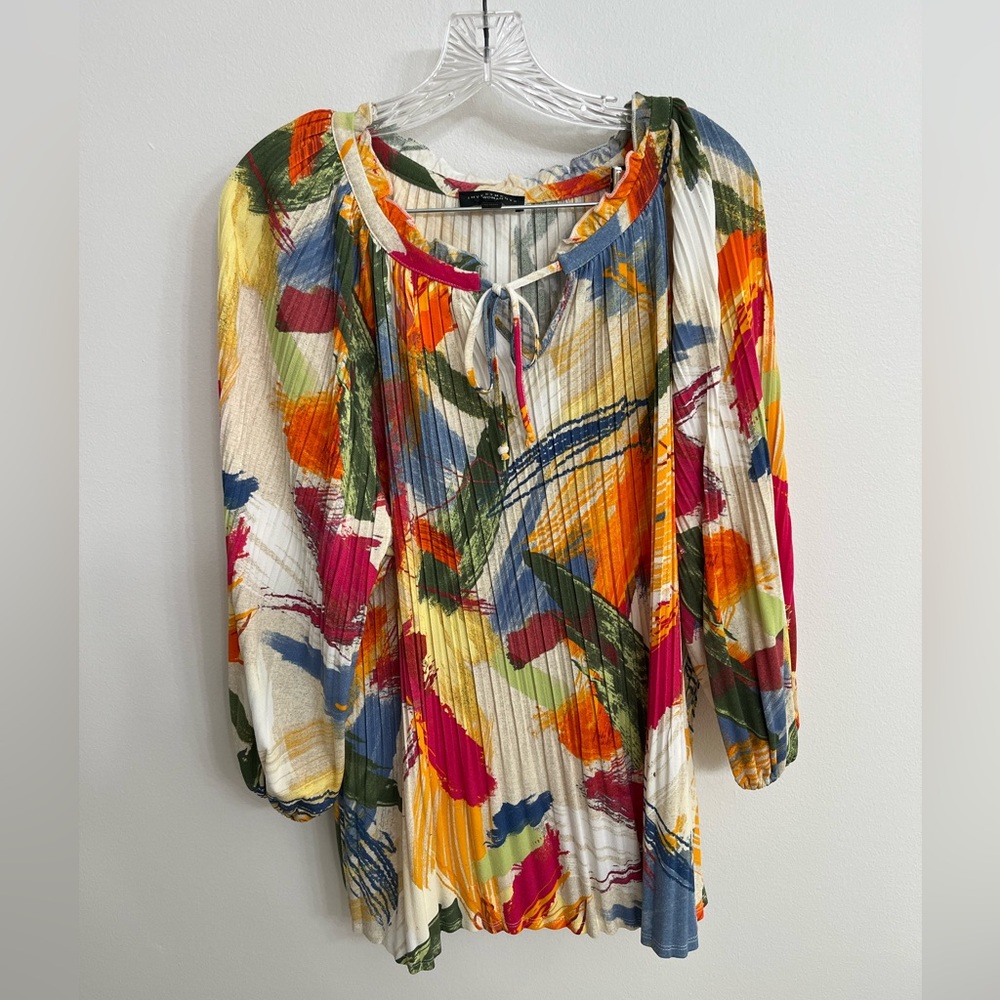 Investments Women’s 2X Multicolor Abstract Blouse